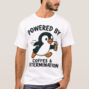 T-shirt Drôle Pingouin Coup de Café