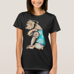 T-shirt Drôle Pitbull Chien J'aime grand-père tatouage drô