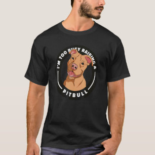 T-shirt Drôle Pitbull Maman Pittie Chien Chien Chien Papa 