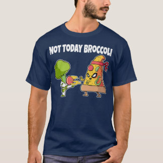 T-shirt Drôle Pizza Kawaii Karate Combattre Broccoli Drôle