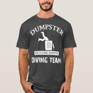 T-shirt Drôle plongeur de poubelle à ordures