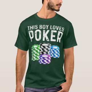 T-shirt Drôle Poker Designs Pour Garçons Casino Enfants Je