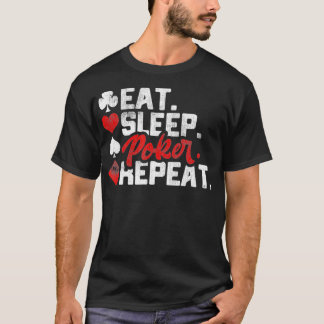 T-shirt Drôle Poker Teas Holdem Joueur Casino Cadeau