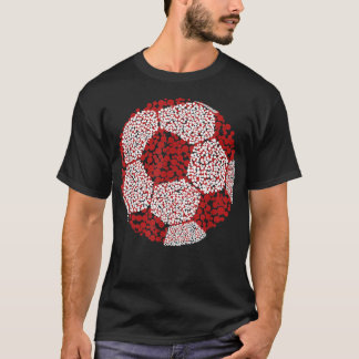 T-shirt Drôle Polka Dot joueur de soccer