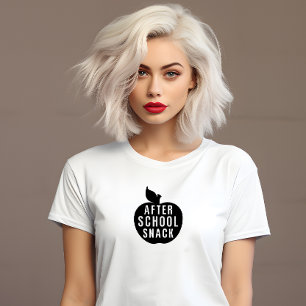 T-shirt Drôle pomme enseignant chevelu après collation sco