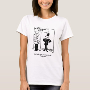 T-shirt Drôle pompier et dessin de policier