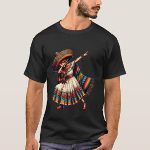 T-shirt Drôle Poncho Mexicain Dabbing Sombrero Cinco de Ma