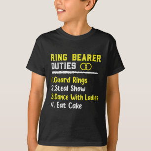 T-shirt drôle porte-bague obligations mot art Mariage