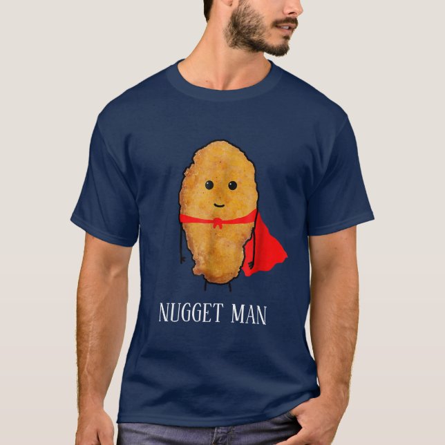 T-shirt drôle poule nugget homme mot art (Devant)