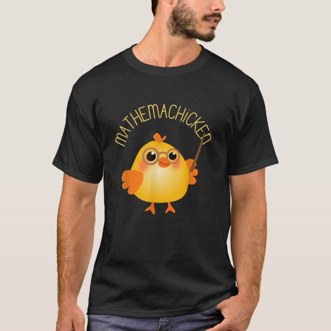 T-shirt Drôle poulet chemises mathématiques mathématiques  (Devant)