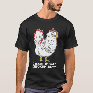 T-shirt Drôle Poulet Devine Quel Beurre De Poulet