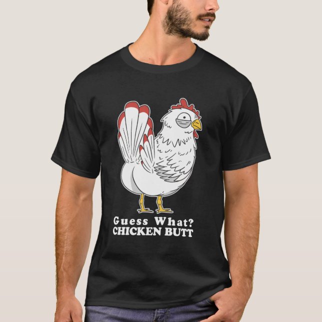 T-shirt Drôle Poulet Devine Quel Beurre De Poulet (Devant)