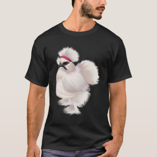 T-shirt Drôle Poulet en Silkie