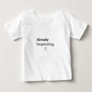 T-shirt drôle pour bébé déjà négociateur