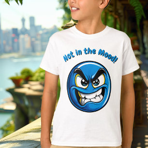 T-shirt drôle pour enfants avec un emoji bleu en c