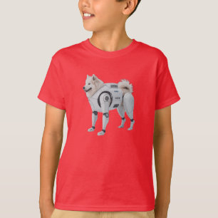 T-shirt drôle pour enfants avec un robot Samoyed