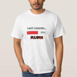 T-shirt drôle pour hommes FART CHARGEMENT EXÉCUTER