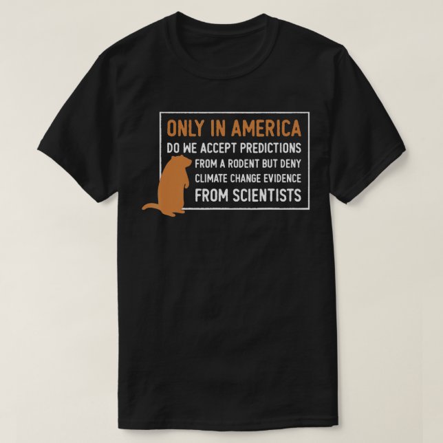 T-shirt Drôle pour les hommes Journée de la marmotte du ch (Design devant)
