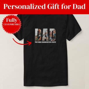 T-shirt drôle pour papa hilarant Collage de photos