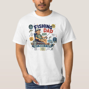T-shirt drôle pour papa pêcheur