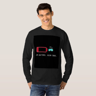 T-shirt drôle pour programmeur : batterie faible,