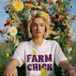 T-shirt Drôle "poussin de ferme "