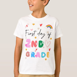 T-shirt drôle premier jour de 2e année cool