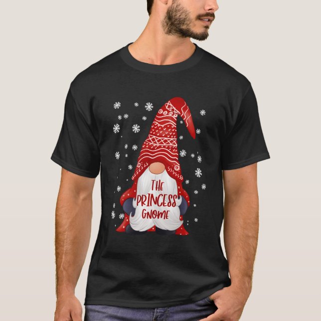T-shirt Drôle Princesse Gnome Famille Correspondant Noël G (Devant)