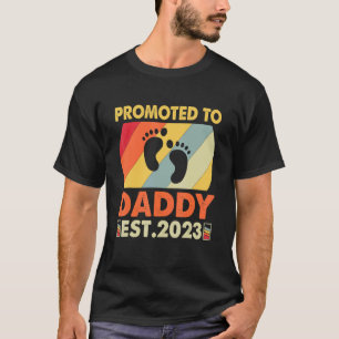 T-shirt Drôle Promu À Papa Est 2023 Bientôt Être Papa 2