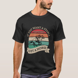 T-shirt Drôle propriétaire de cheval Jockey amateur