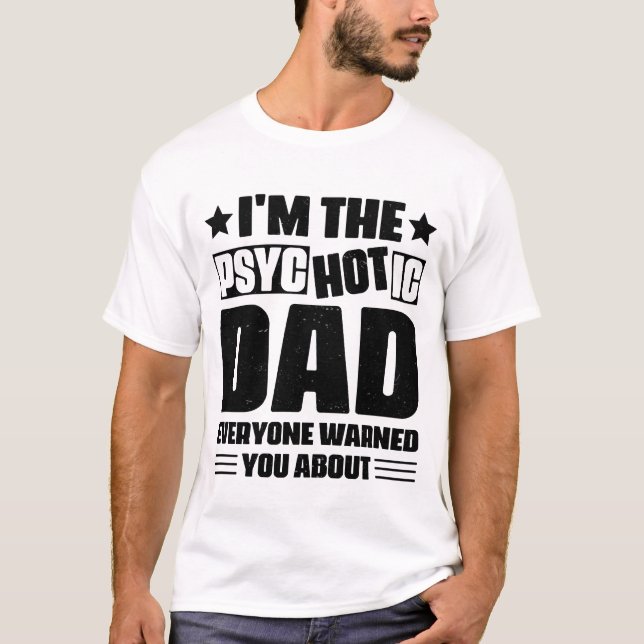T-shirt Drôle Psycho Papa (Devant)