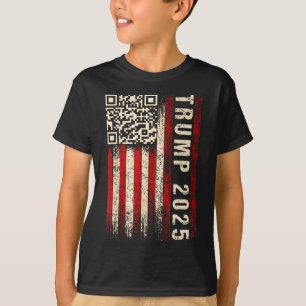 T-shirt Drôle Qr Donald Trump Dancing 4745 Code Vidéo