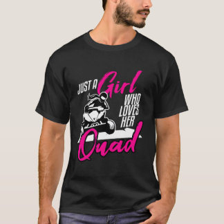 T-shirt Drôle Quad Atv Girl Four Wheeler Ride Dirty Femmes