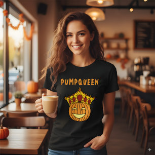 T-shirt Drôle Queen Citrouille Pun Couple Costume d'Hallow