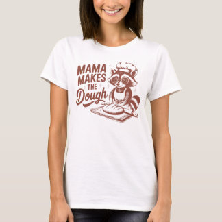 T-shirt Drôle Raccoon Mama fait cuire la toux