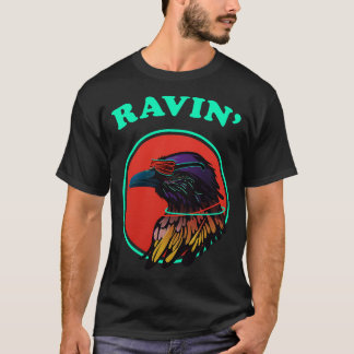 T-shirt Drôle Raving Raven Wingspan Birning