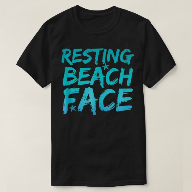 T-shirt Drôle RBF Summer Repose Plage Face Poisson Tannage (Design devant)