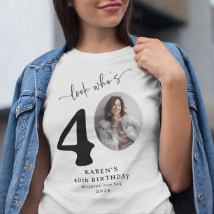 T-shirt Drôle 'Regarde qui a 40 ans' 40e anniversaire élég