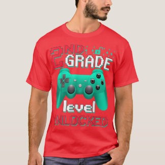 T-shirt Drôle Retour À L'École 2E Niveau Vide Déverrouillé