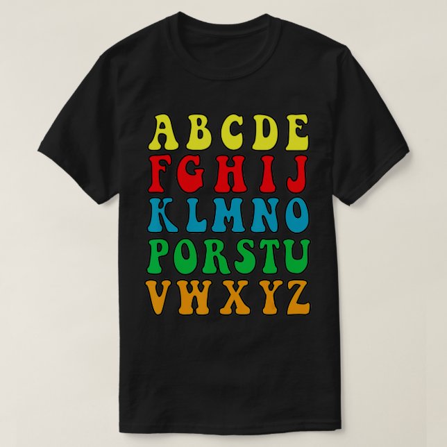 T-shirt Drôle Retour À L'École Hi Alphabet Pré K maternell (Design devant)