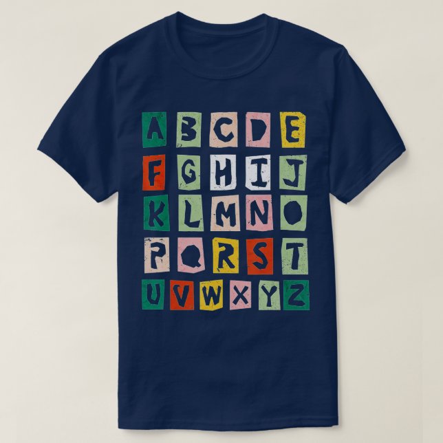 T-shirt drôle retour à l'école hi alphabet pré k maternell (Design devant)
