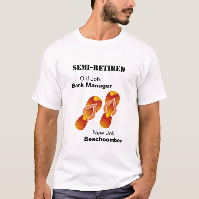 T-shirt Drôle Retraite Flip Flops Beachcomber (Devant)