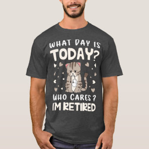 T-shirt Drôle Retraite Lazy Quel Jour C'Est Aujourd'Hui 2