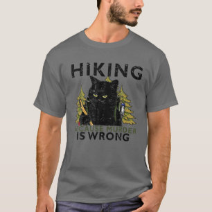 T-shirt Drôle Retro Chat Noir Parce Que Le Meurtre Est Wr