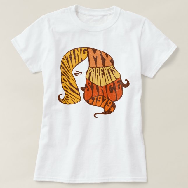 T-shirt Drôle rétro Décevant mes parents depuis 1979 (Design devant)