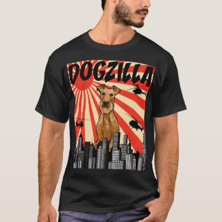 T-shirt Drôle Retro Japonais Dogzilla Irlandais Terrier Pu