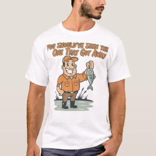 T-shirt Drôle Rétro Pêcheur Celui Qui S'est Échappé