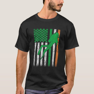 T-shirt Drôle Retro Plongée Plongée Plongée Lover St patri