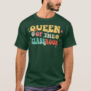 T-shirt Drôle Retro Reine De La Classe Enseignant