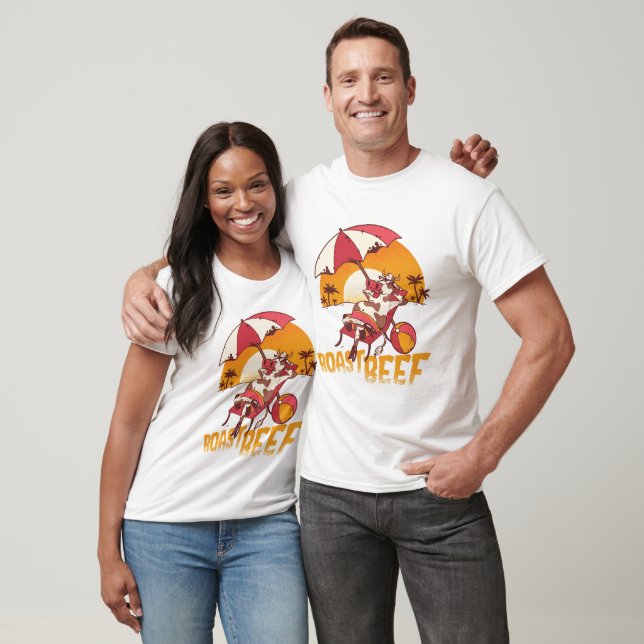 T-shirt Drôle Roast Beef Summer Vache Dessin (Unisexe)